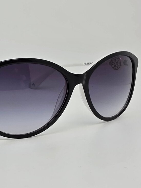 Brighton Ferrara Black on White Frame Blue Gradient Lens Sunglasses 56-15-133 main image 7